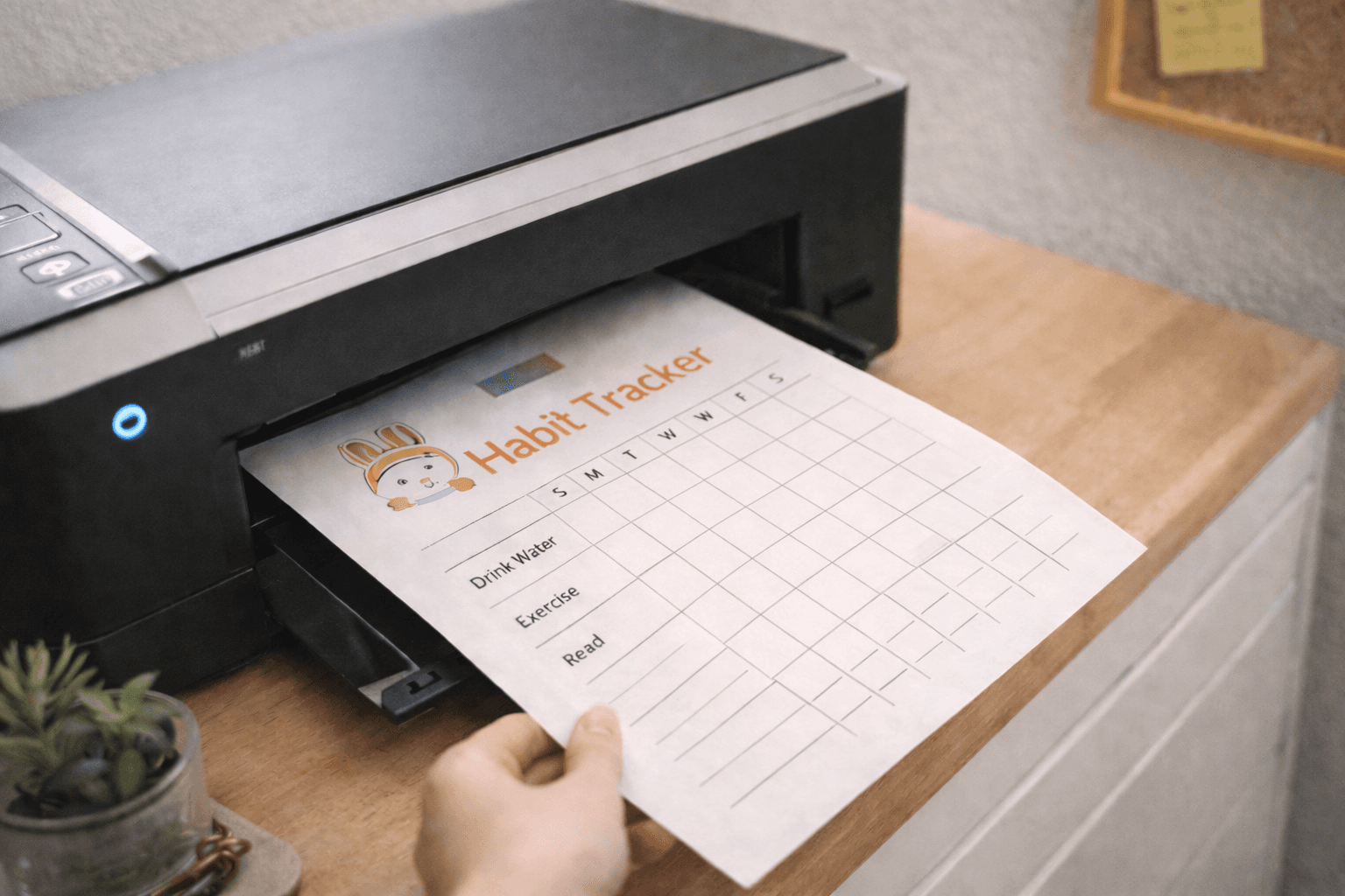 Printing a habit calendar